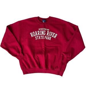 Roaring River State Park Red Crew long sleeve sweatshirt unisex L